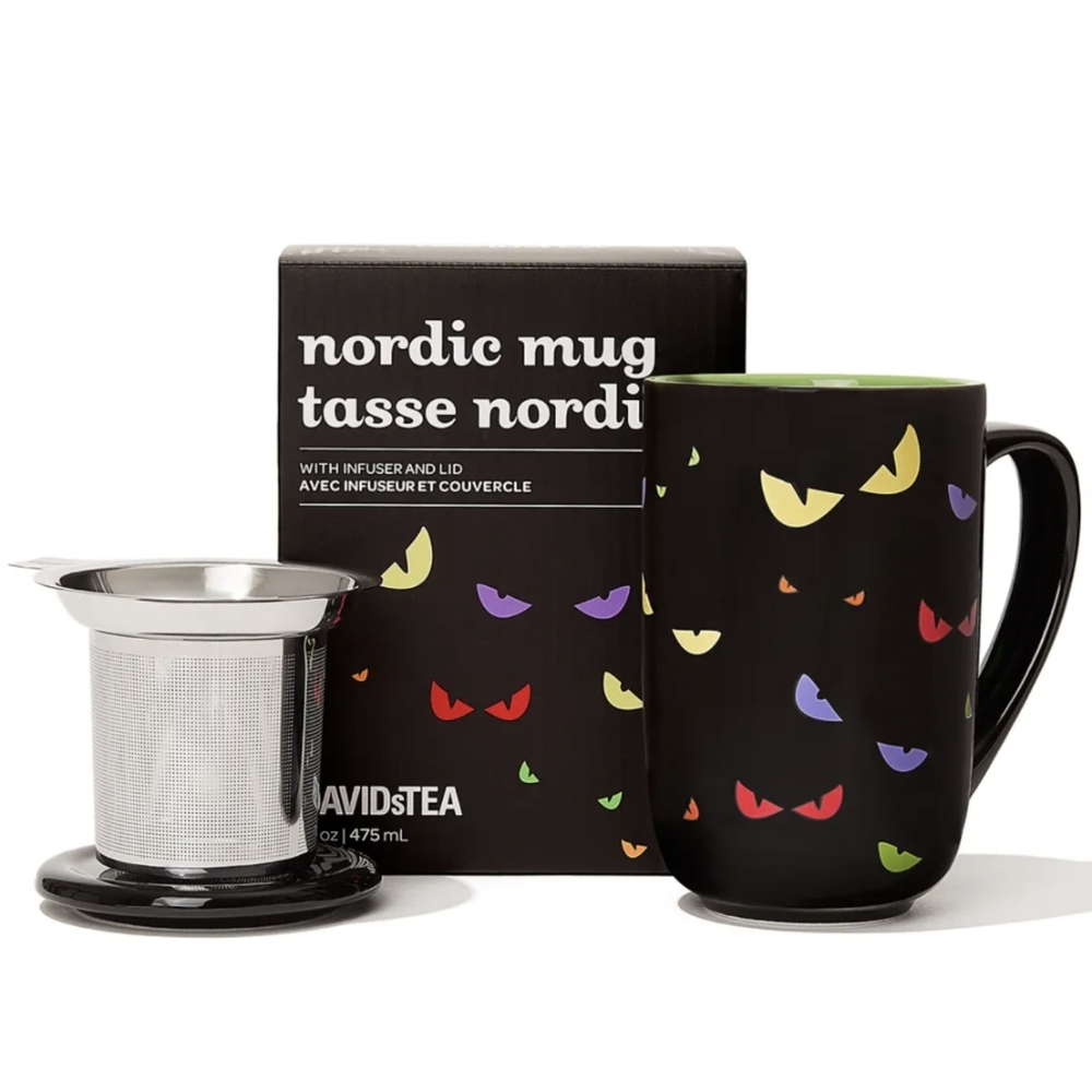 David's Tea Eyes Black Colour Changing Nordic Mug - Halloween